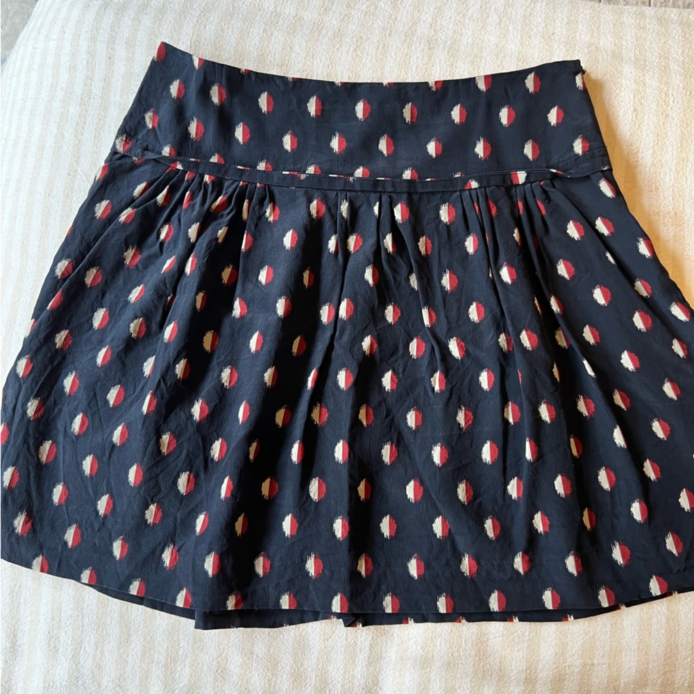 Silk Flowy Mini Skirt